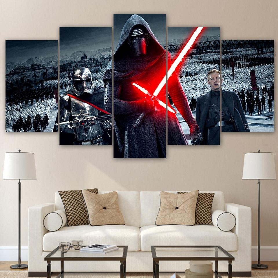 Star Wars Kylo Ren And The First Order 5 Panel Canvas Print Wall Art - GotItHere.com
