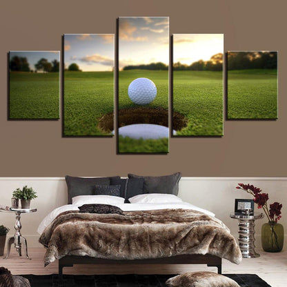 Golf Gimme Putt 5 Panel Canvas Print Wall Art - GotItHere.com