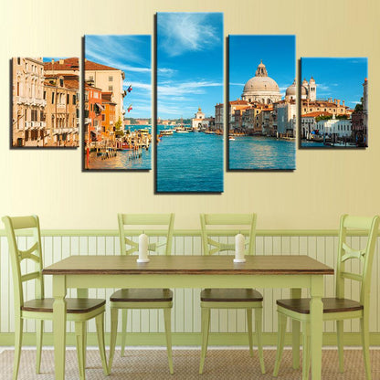 Venice Italy 5 Panel Canvas Print Wall Art - GotItHere.com