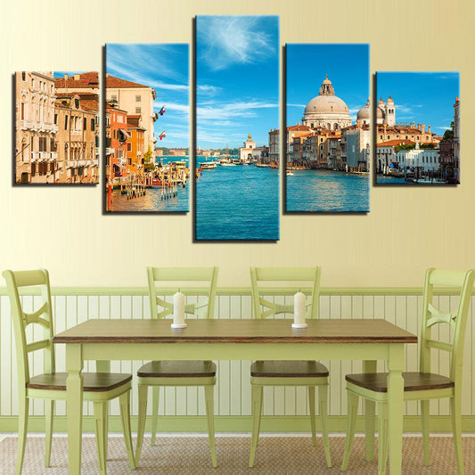 Venice Italy 5 Panel Canvas Print Wall Art - GotItHere.com