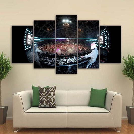 DJ Marshmello In Concert 5 Panel Canvas Print Wall Art - GotItHere.com