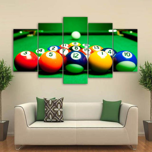 Pool Break 5 Panel Canvas Print Wall Art - GotItHere.com