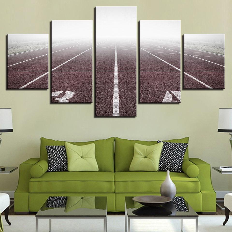 .Starting Grid Running Track And Field 5 Panel Canvas Print Wall Art - GotItHere.com
