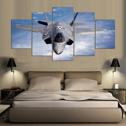 F-35 5 Panel Canvas Print Wall Art - GotItHere.com