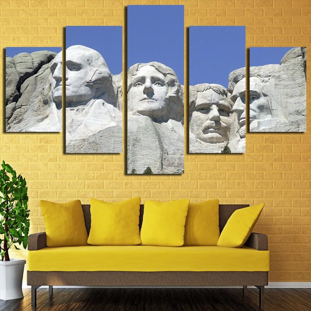 Mount Rushmore 5 Panel Canvas Print Wall Art Mt. - GotItHere.com