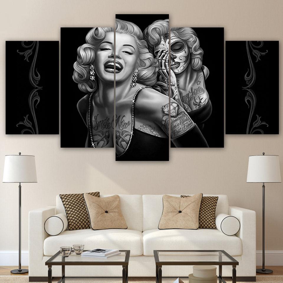 Marilyn Monroe 5 Panel Canvas Print Wall Art - GotItHere.com