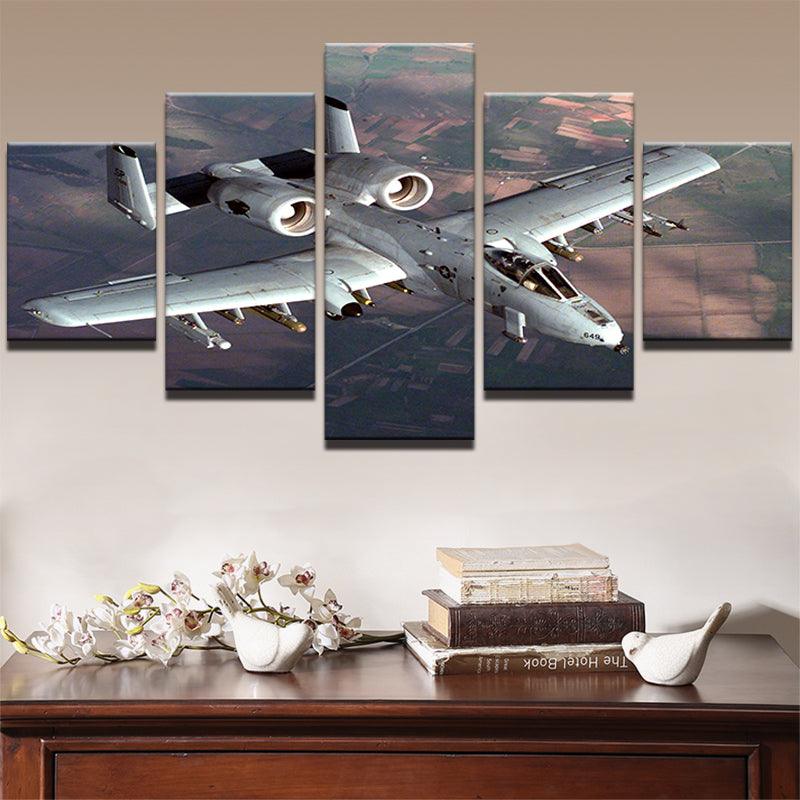A-10 Thunderbolt Warthog 5 Panel Canvas Print Wall Art - GotItHere.com