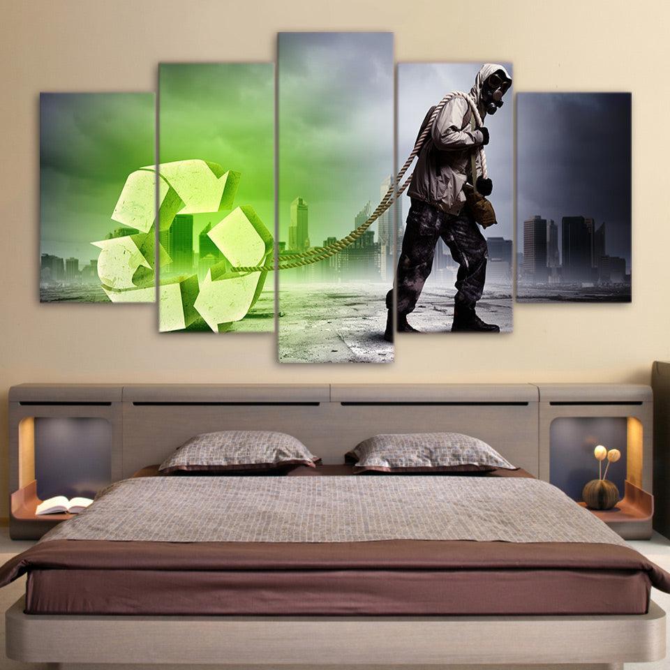 Recycling Is The Future 5 Panel Canvas Print Wall Art - GotItHere.com