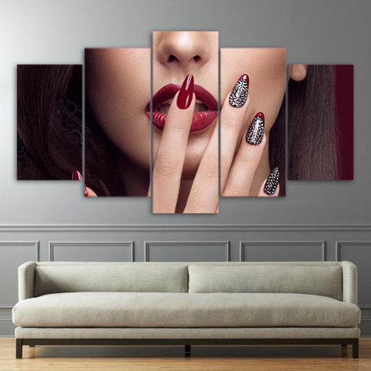 Manicure Makeup Beauty Salon 5 Panel Canvas Print Wall Art - GotItHere.com