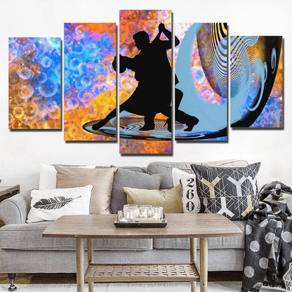 Tango Dancing Couple 5 Panel Canvas Print Wall Art - GotItHere.com