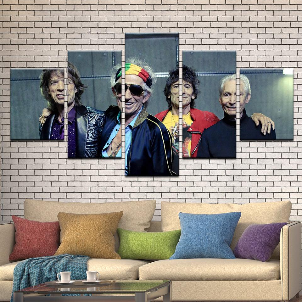 Rolling Stones 5 Panel Canvas Print Wall Art - GotItHere.com