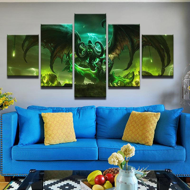 World Of Warcraft 5 Panel Canvas Print Wall Art - GotItHere.com