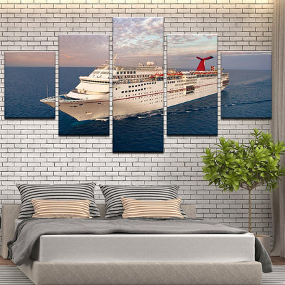 Carnival Cruise Lines Ecstasy Ship 5 Panel Canvas Print Wall Art - GotItHere.com