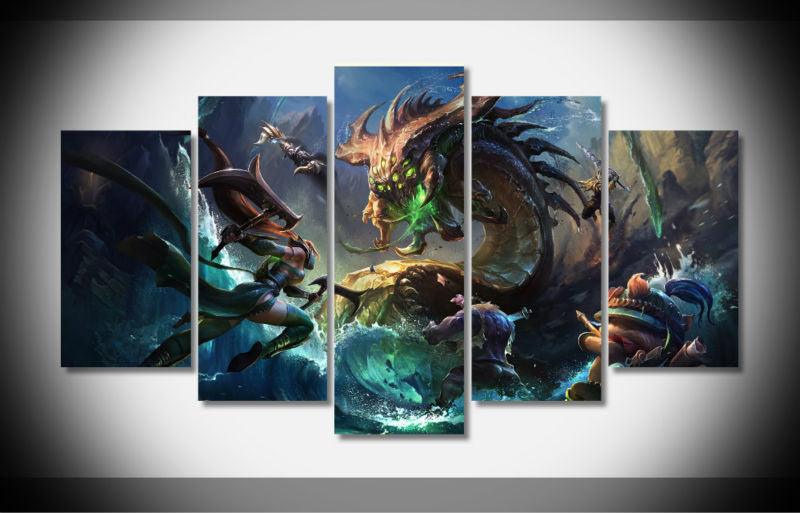 League Of Legends 5 Panel Canvas Print Wall Art - GotItHere.com