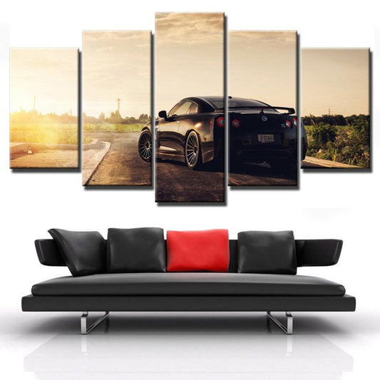 Nissan GT-R 5 Panel Canvas Print Wall Art - GotItHere.com
