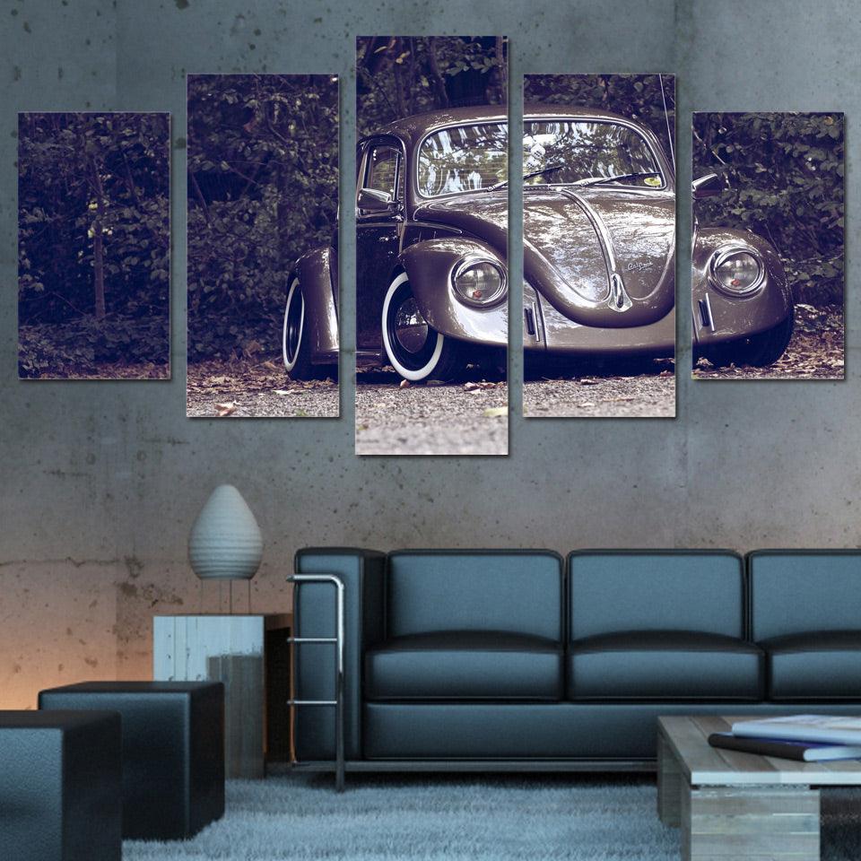 Volkswagen VW Beetle 5 Panel Canvas Print Wall Art - GotItHere.com