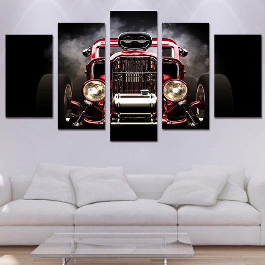 Hot Rod 5 Panel Canvas Print Wall Art - GotItHere.com