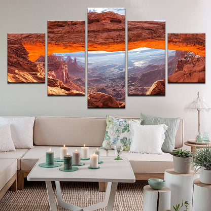 Grand Canyon Rock Arch 5 Panel Canvas Print Wall Art - GotItHere.com