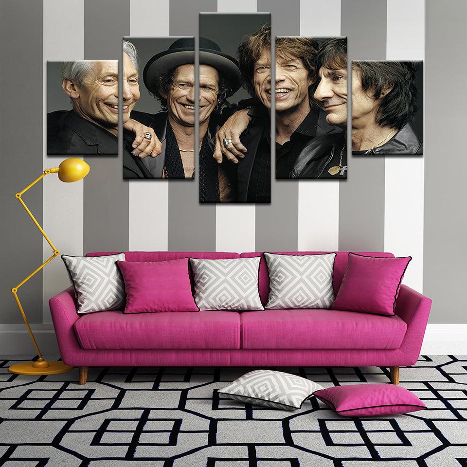 Rolling Stones 5 Panel Canvas Print Wall Art - GotItHere.com