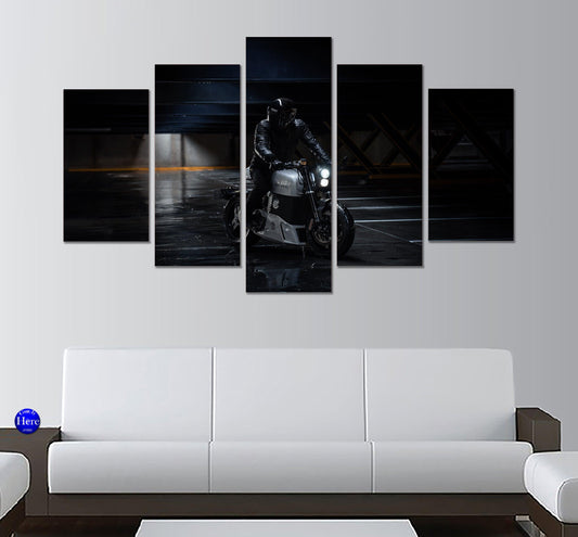 Savic Electronic Motorcycle 5 Panel Canvas Print Wall Art - GotItHere.com