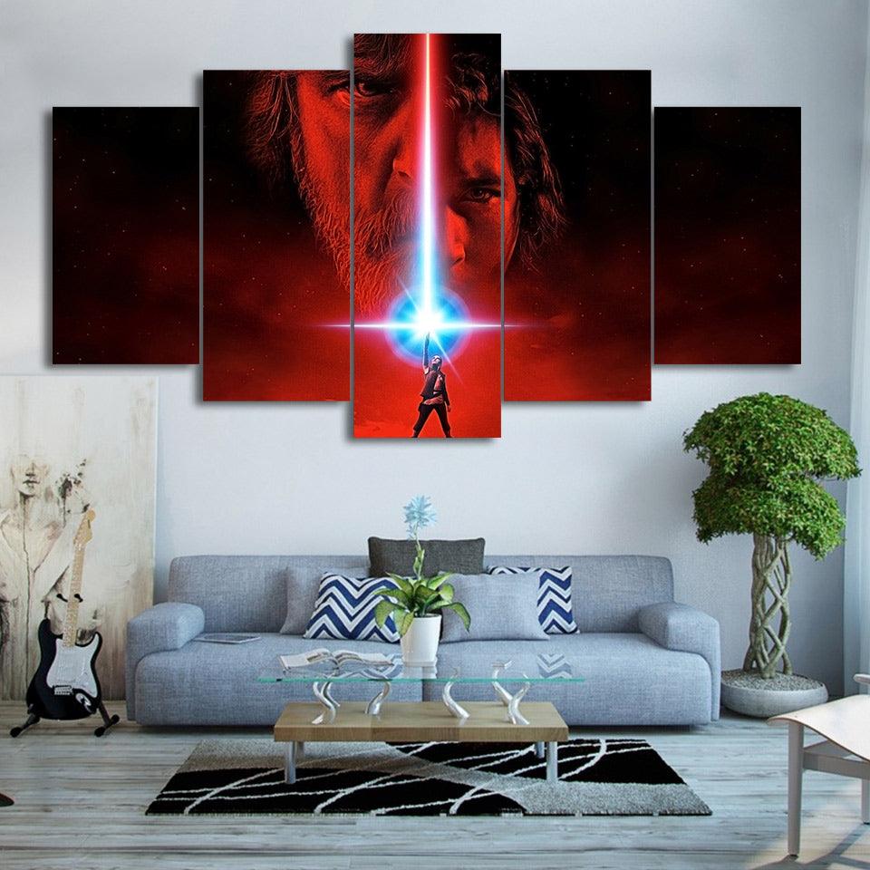 Star Wars Rise Of Skywalker Luke 5 Panel Canvas Print Wall Art - GotItHere.com