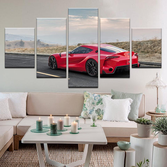 Toyota Supra 5 Panel Canvas Print Wall Art - GotItHere.com