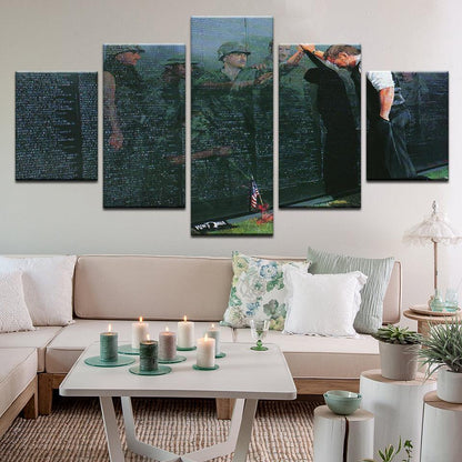 Vietnam Memorial 5 Panel Canvas Print Wall Art - GotItHere.com